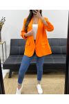 GIACCA BLAZER CON FODERA MANICA ARROTOLATA PE1181 ARANCIO