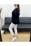 LUŹNY LEKKI SWETER FLOKOWANY LOVE PE0298