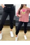 4-PACK OF TROUSERS + BELT M-L-XL-XXL PE0142 BLACK