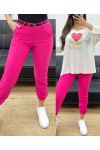 CONFEZIONE DA 4 PANTALONI + CINTURA M-L-XL-XXL PE0142 FUCSIA