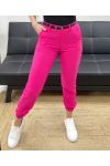 CONFEZIONE DA 4 PANTALONI + CINTURA M-L-XL-XXL PE0142 FUCSIA