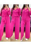 CONJUNTO CAMISA + PANTÓN SS1053 FUSHIA