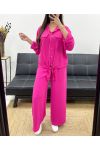 CONJUNTO CAMISA + PANTÓN SS1053 FUSHIA