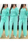SET CAMICIA + PANTALONE SS1053 VERDE PASTELLO