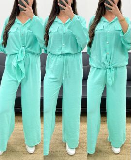 SHIRT + PANTS SET SS1053 PASTEL GREEN