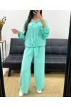 SET CAMICIA + PANTALONE SS1053 VERDE PASTELLO