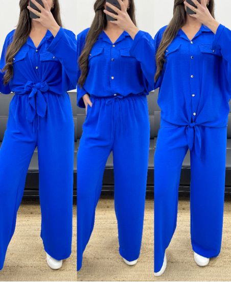 SET CAMICIA + PANTALONE SS1053 BLU ROYAL