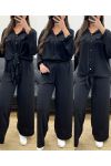 CONJUNTO CAMISA + PANTS PE1053 NEGRO