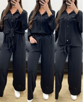 CONJUNTO CAMISA + PANTS PE1053 NEGRO