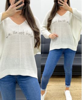 JERSEY LA VIE EST BELLE SS1016 BLANCO