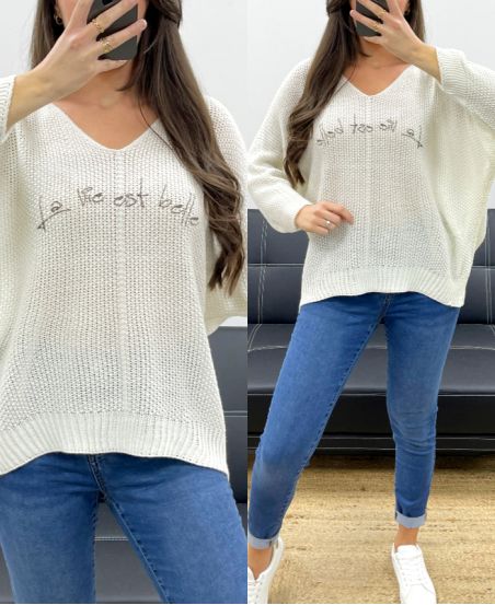 JERSEY LA VIE EST BELLE SS1016 BLANCO