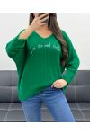SUÉTER LIFE IS BEAUTIFUL SS1016 ESMERALDA
