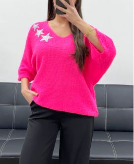 JERSEY SUAVE DE 3 ESTRELLAS PE1197 FUSHIA
