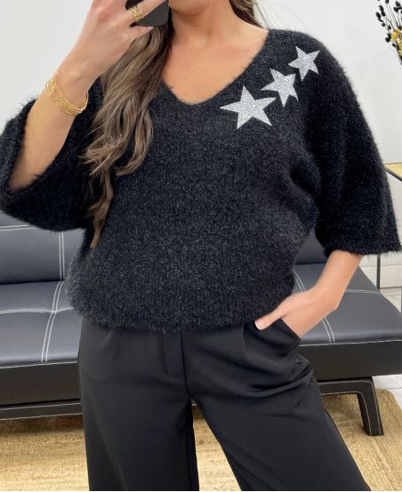SOFT 3-STAR SWEATER PE1197 BLACK