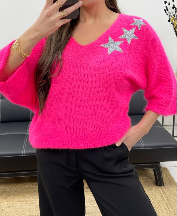 JERSEY SUAVE DE 3 ESTRELLAS PE1197 FUSHIA