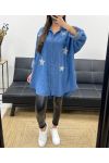 TENCEL STAR HEMD SS1060 DUNKELBLAU