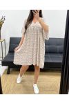 LOCKER FLIESSENDES LIBERTY KLEID SS1162 WEISS