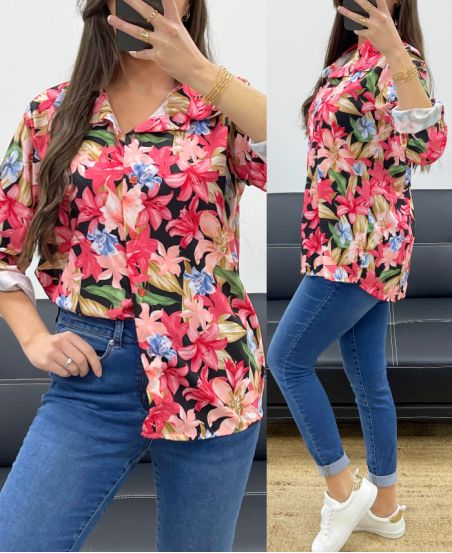 CAMICIA STAMPATA SS31 NERA