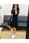 BUTTON-DOWN-KLEID SS785 SCHWARZ