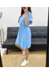 BUTTON-DOWN-KLEID SS785 HIMMELBLAU