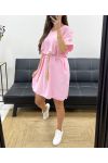 BUTTON-DOWN-SCHULTERKLEID SS785 ROSA