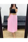 GONNA Plissettato + CINTURA PE1094 ROSA