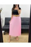 GONNA Plissettato + CINTURA PE1094 ROSA