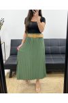 GONNA Plissettato + CINTURA PE1094 KHAKI