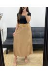 GEPLOOIDE ROK + RIEM PE1094 CAMEL