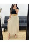 GEPLOOIDE ROK + RIEM PE1094 BEIGE
