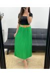 GONNA Plissettato + CINTURA PE1094 VERDE