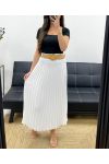 GONNA Plissettato + CINTURA PE1094 BIANCO
