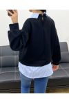 BI-MATIRE SHIRT SWEATER SS1155 BLACK