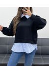 BI-MATIRE SHIRT SWEATER SS1155 BLACK