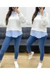 MAGLIA CAMICIA BI-MATIRE SS1155 BIANCO