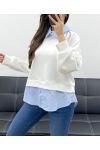 MAGLIA CAMICIA BI-MATIRE SS1155 BIANCO