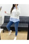MAGLIA CAMICIA BI-MATIRE SS1155 BIANCO