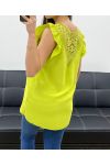 TOP FLUIDO CON CORDONES EN LA ESPALDA PE1072 VERDE LIMA