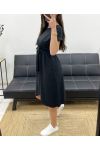DAPIERTES BAUMWOLLKLEID PE268 SCHWARZ