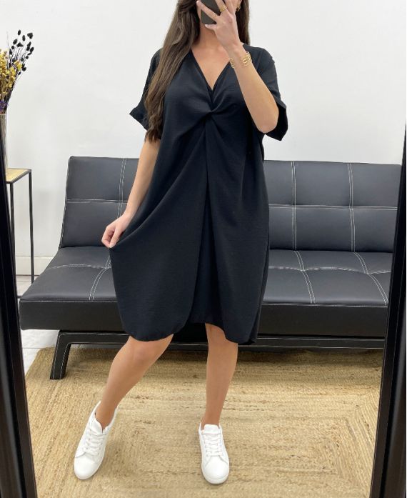 OVERSIZED PE812 KLEID SCHWARZ