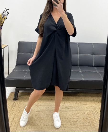 OVERSIZED PE812 KLEID SCHWARZ
