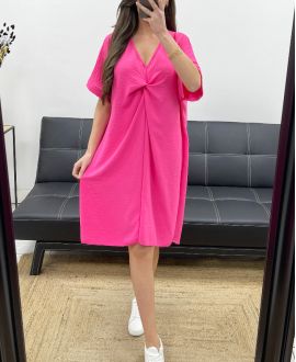 ABITO OVERSIZE PE812 FUCSIA