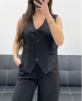 TRAJE VEST PE1299 NEGRO