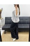 TOP IN MAGLIA A STELLA PE1193 BIANCO