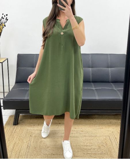ABITO SCIOLTO E FLUENTE SS1086 KHAKI