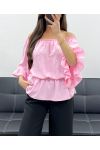 PE0007 TOP ROSA PERLA