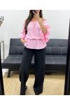 PE0007 TOP ROSA PERLA