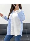 PE1141 HIMMELBLAU GESTREIFTES HEMD