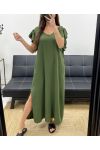 OVERSIZED MAXI-JURK MET STRIK AAN DE ACHTERKANT SS1080 KHAKI