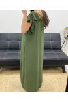 OVERSIZED MAXI-JURK MET STRIK AAN DE ACHTERKANT SS1080 KHAKI